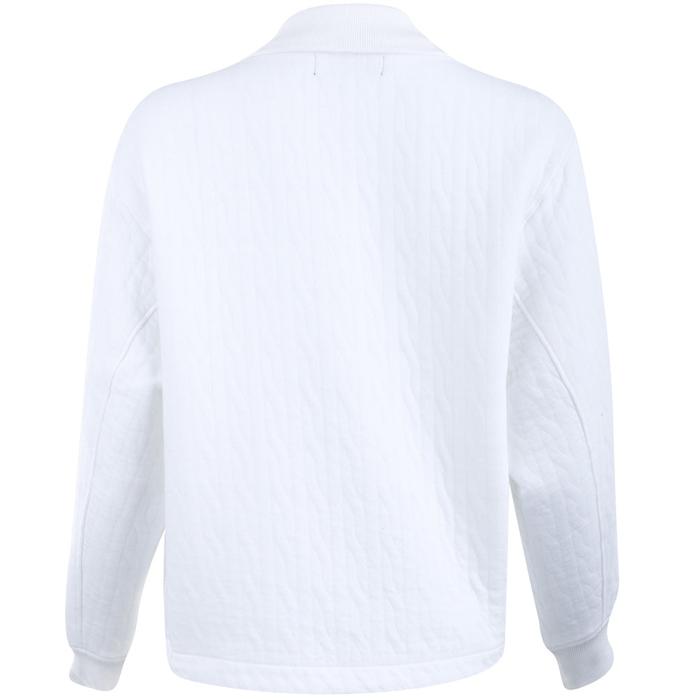 Women's Cable-Quilted 1/4 Zip Pullover