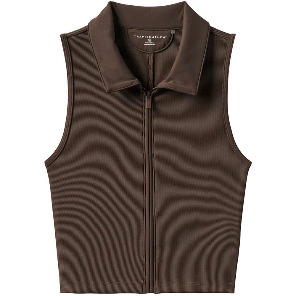 Women's MoveKnit Rib Sleeveless Full Zip Polo