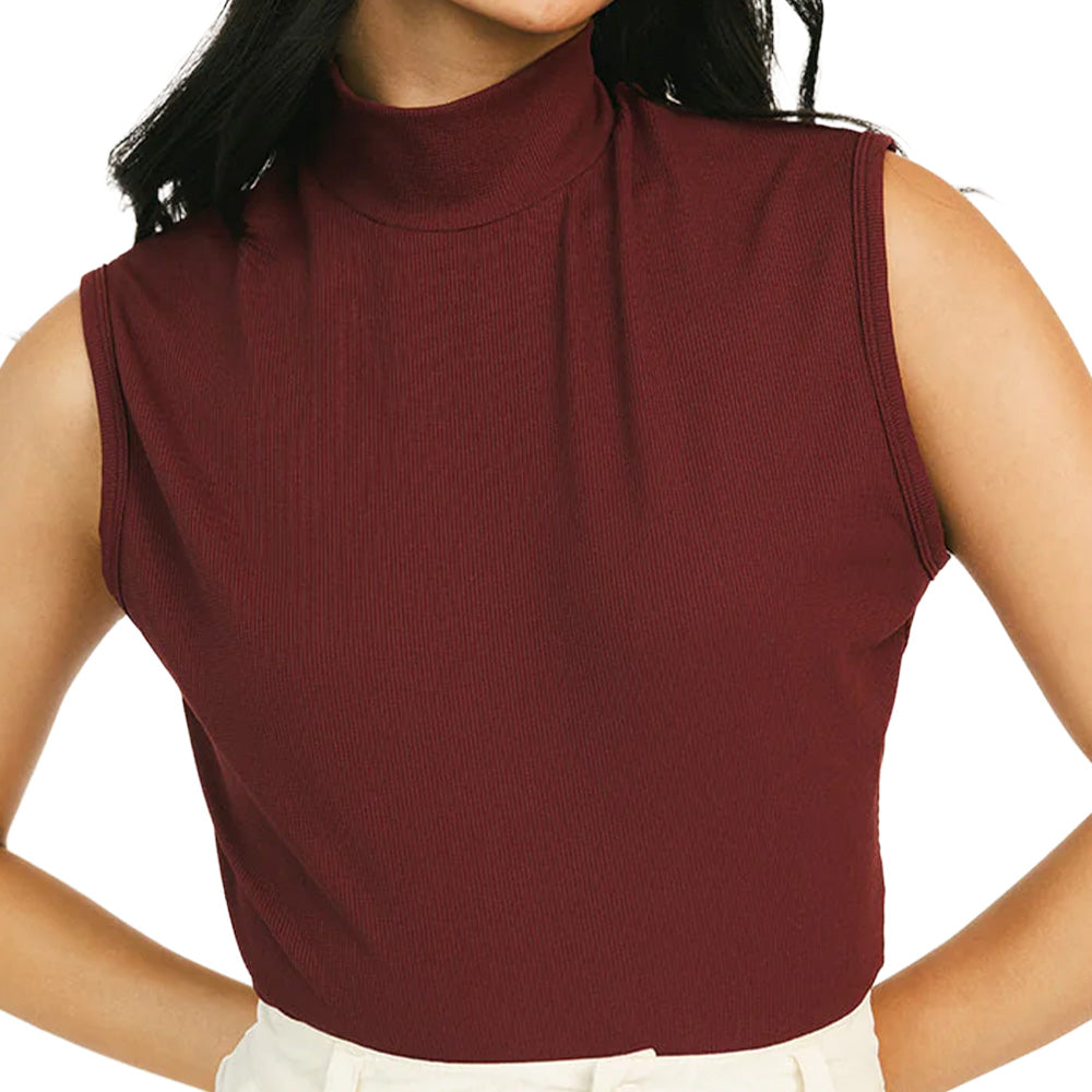 Women's Manhattan Sleeveless Mock Neck Top