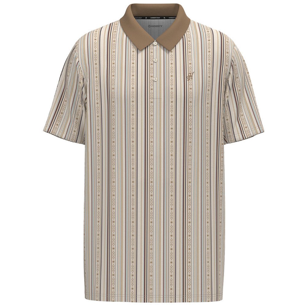 The Weekender Polo - Cream Stripe Print