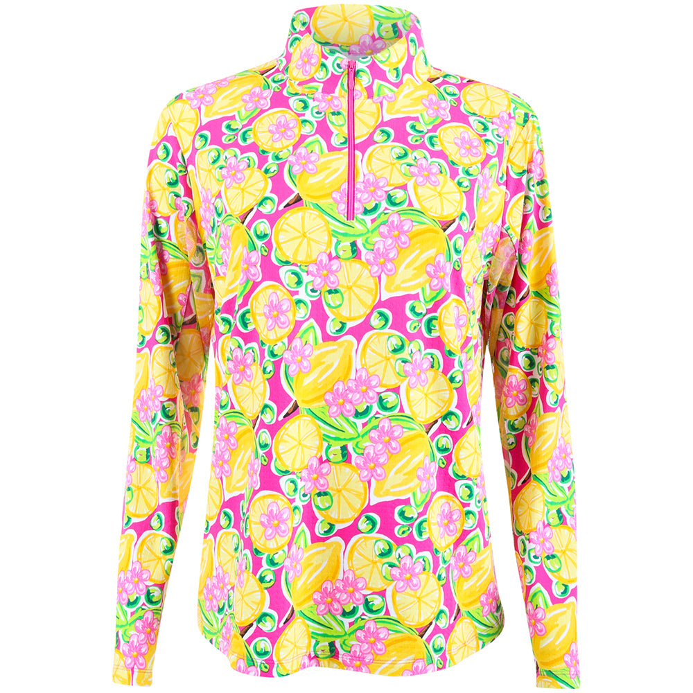 Women's Long Sleeve Mock Neck Top - Calista Print