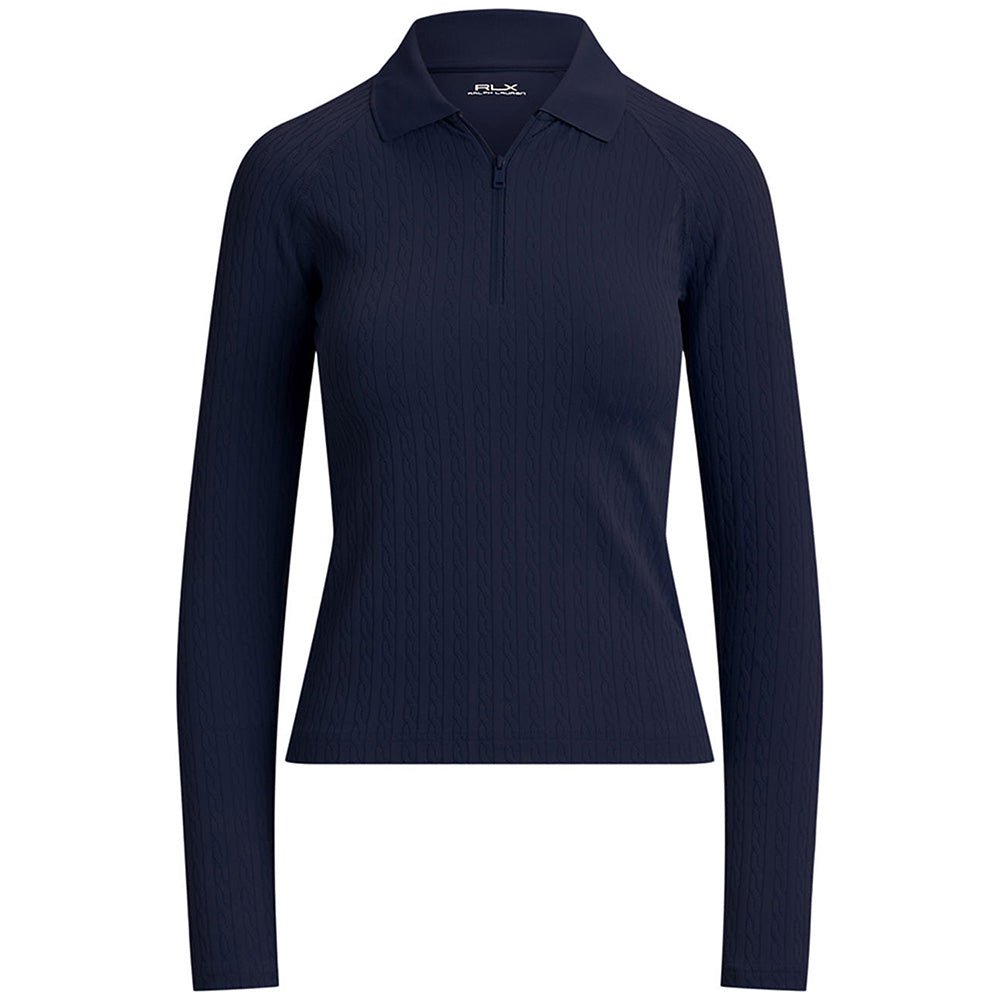 Women's Cable Long Sleeve 1/4 Zip Polo