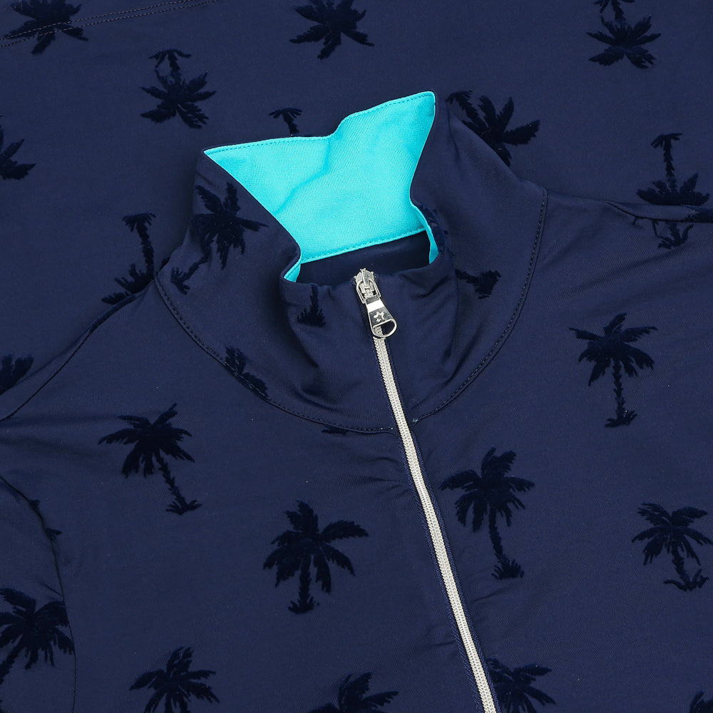 Women's The Soft Palms Long Sleeve 1/4 Zip Mock Neck Top