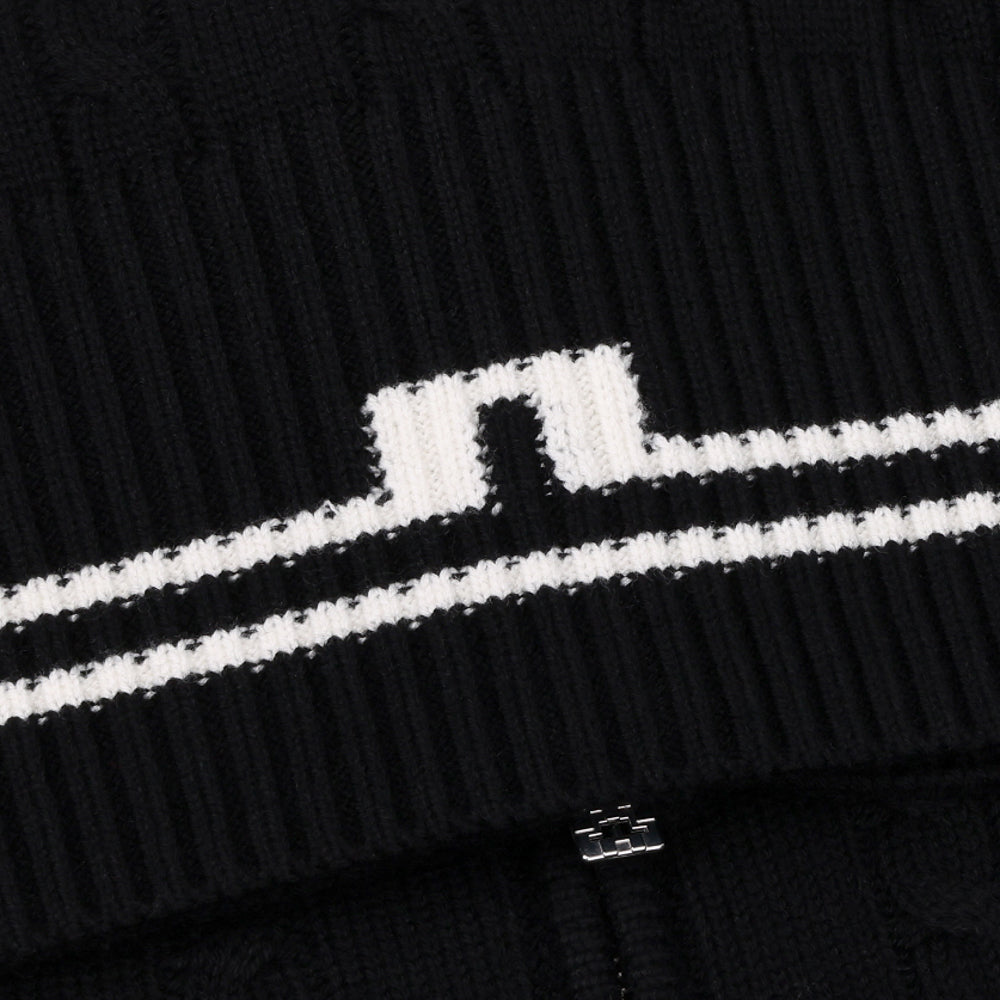 Women's Camilla Cable Knit Wool Full Zip Hoodie