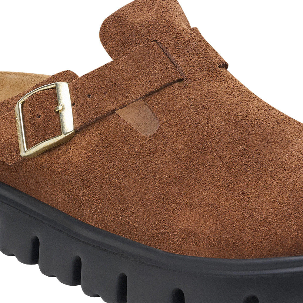 Women's Boston Chunky Sandals - Suede Leather