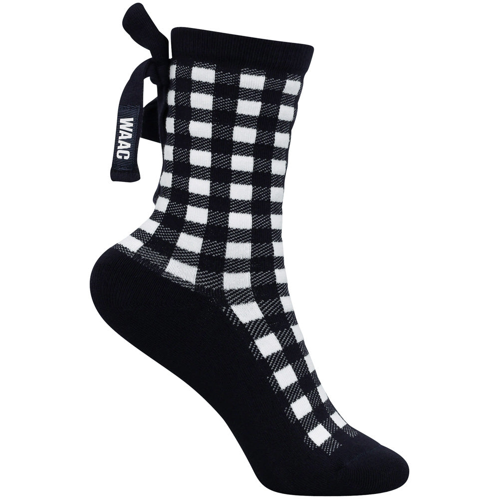 Women's Check Ribbon Socks