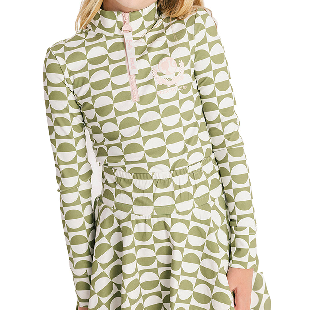 Fore All x Barbie™ Girls' Bea Long Sleeve 1/4 Zip Base Layer