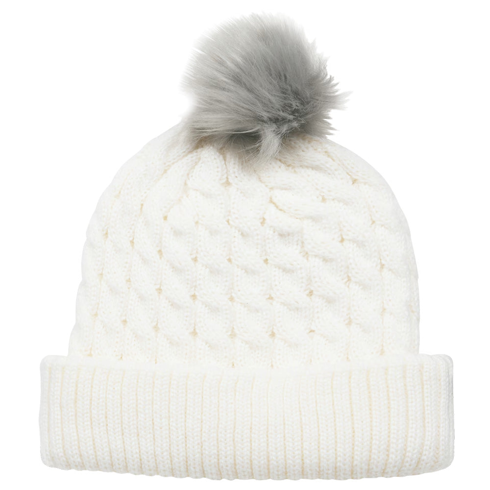 Cable Knit Pom Pom Hat