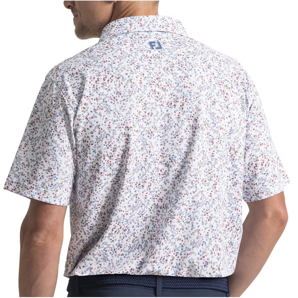 Watercolor Floral Print Polo