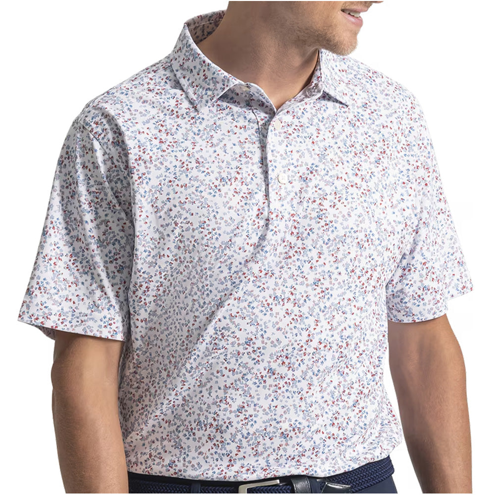 Watercolor Floral Print Polo