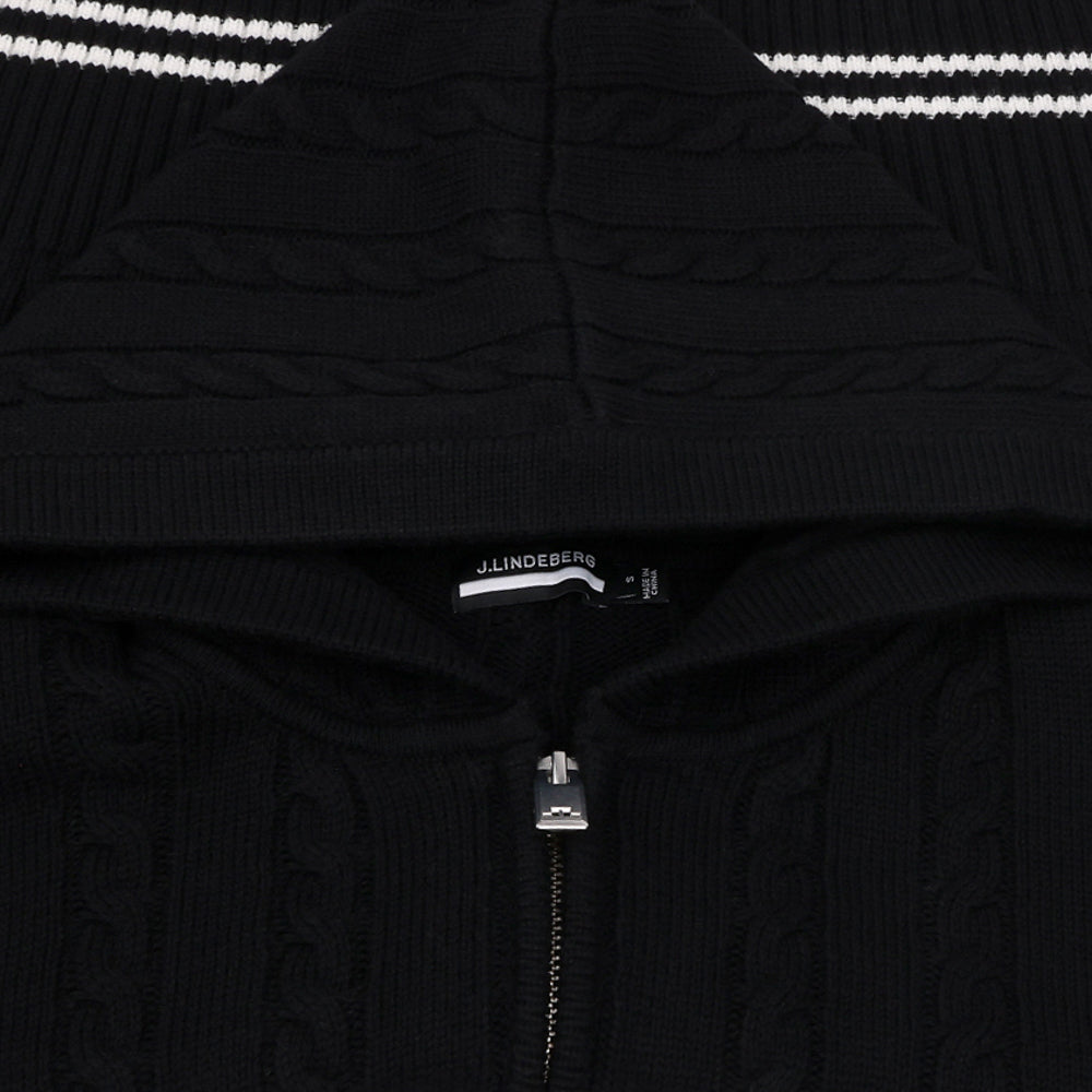 Women's Camilla Cable Knit Wool Full Zip Hoodie