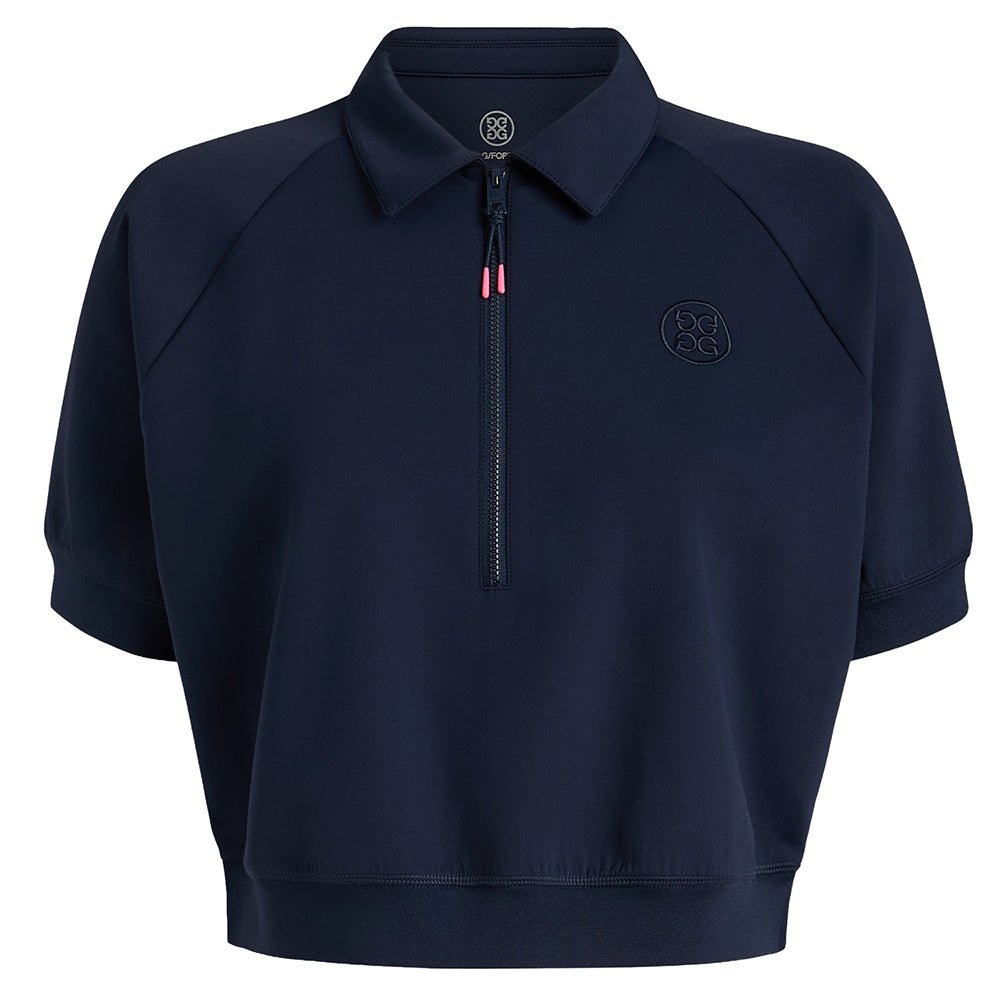 Women's Cropped Stretch Scuba 1/4 Zip Polo