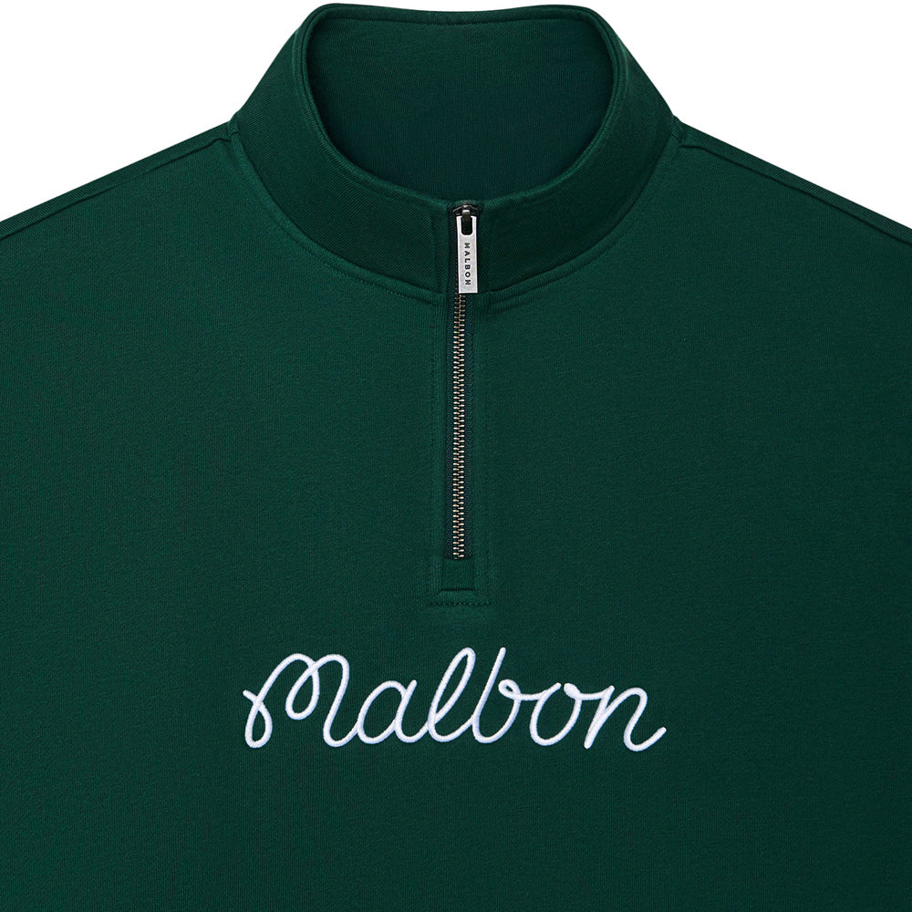 Collegiate 1/4 Zip Stand Collar Sweatshirt