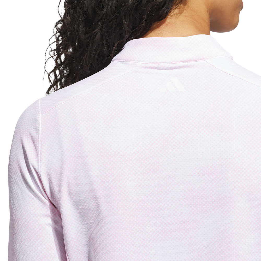 Women's Ultimate365 Printed Long Sleeve 1/4 Zip Mock Neck Top