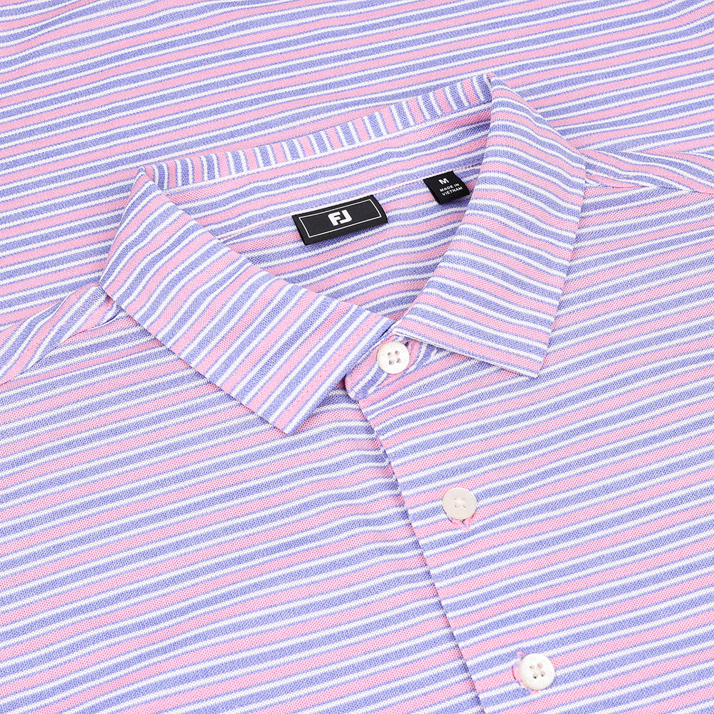Heather Stripe Pique Polo