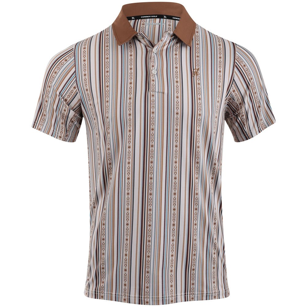 The Weekender Polo - Cream Stripe Print