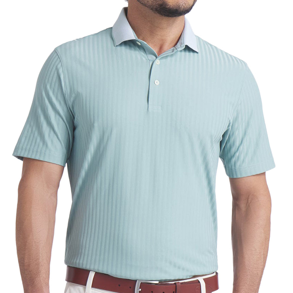 MATTR Stripe Jacquard Polo