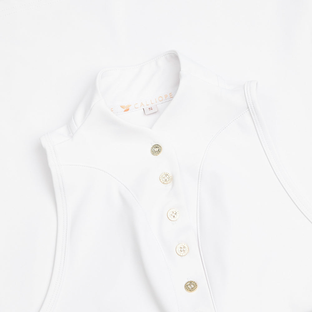 Women's Latah Sleeveless Mock Neck Polo