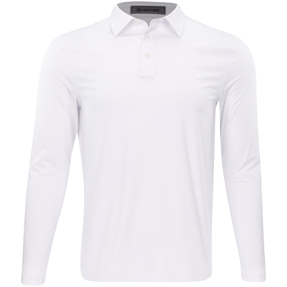 Melange Ice Nylon Long Sleeve Polo