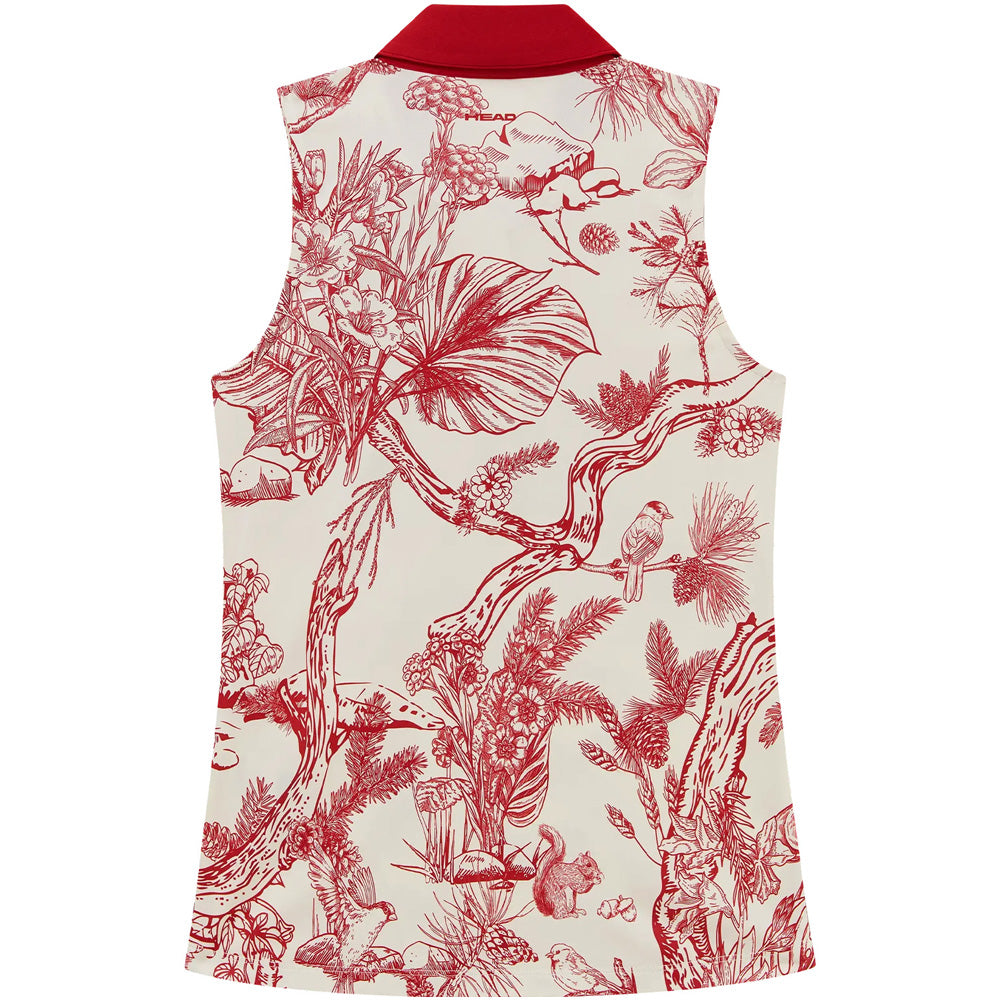 Women's Sleeveless Tie Collar Top