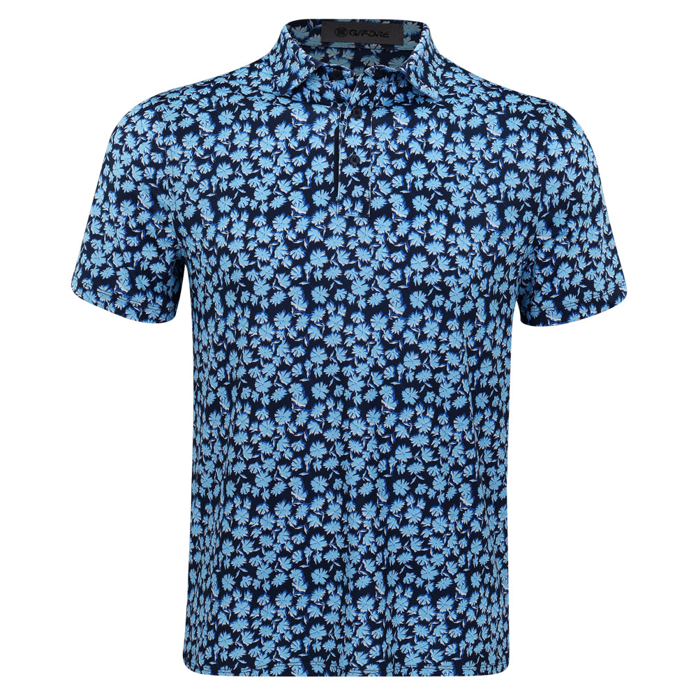 Optic Floral Tech Stretch Jersey Polo