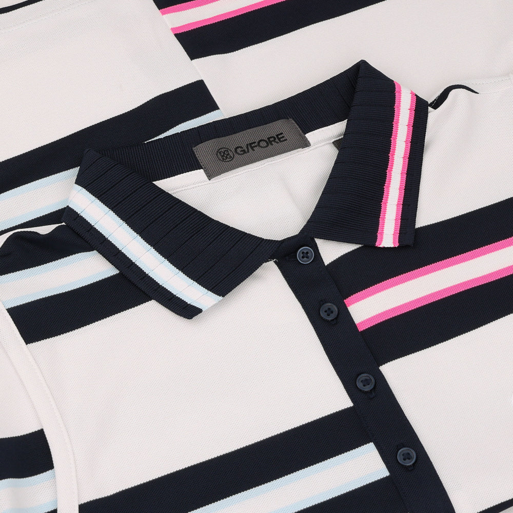 Women's Tech Pique Engineered Stripe Sleeveless Polo