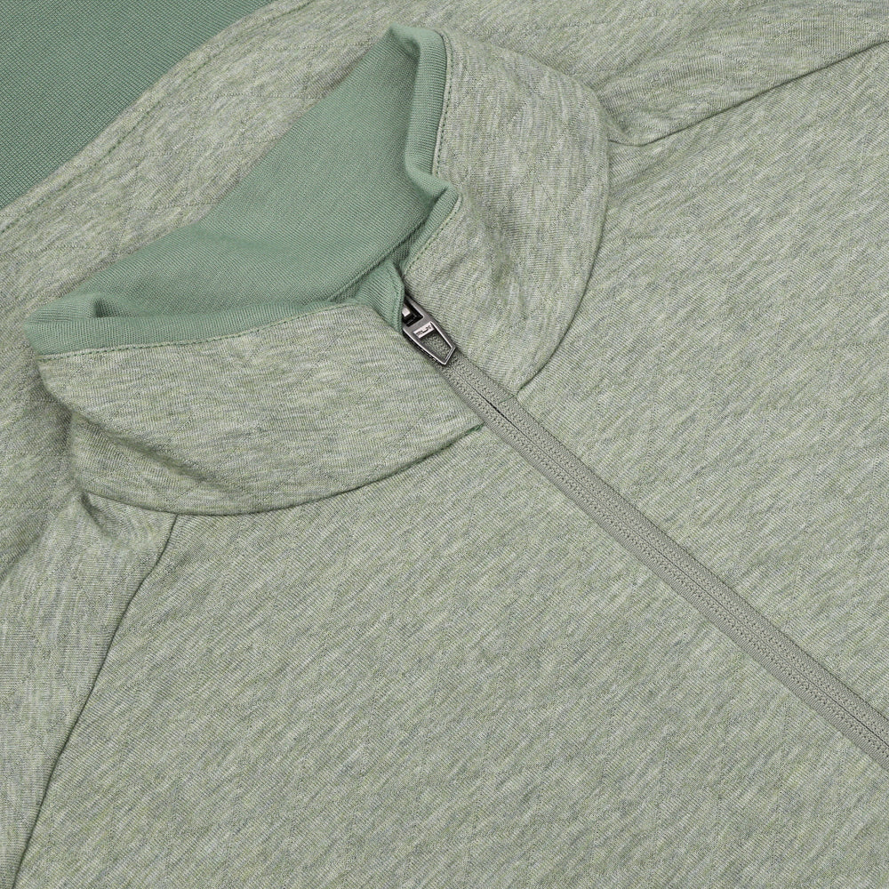 Women's Quilted Double-Knit 1/2 Zip Mock Neck Sweatshirt