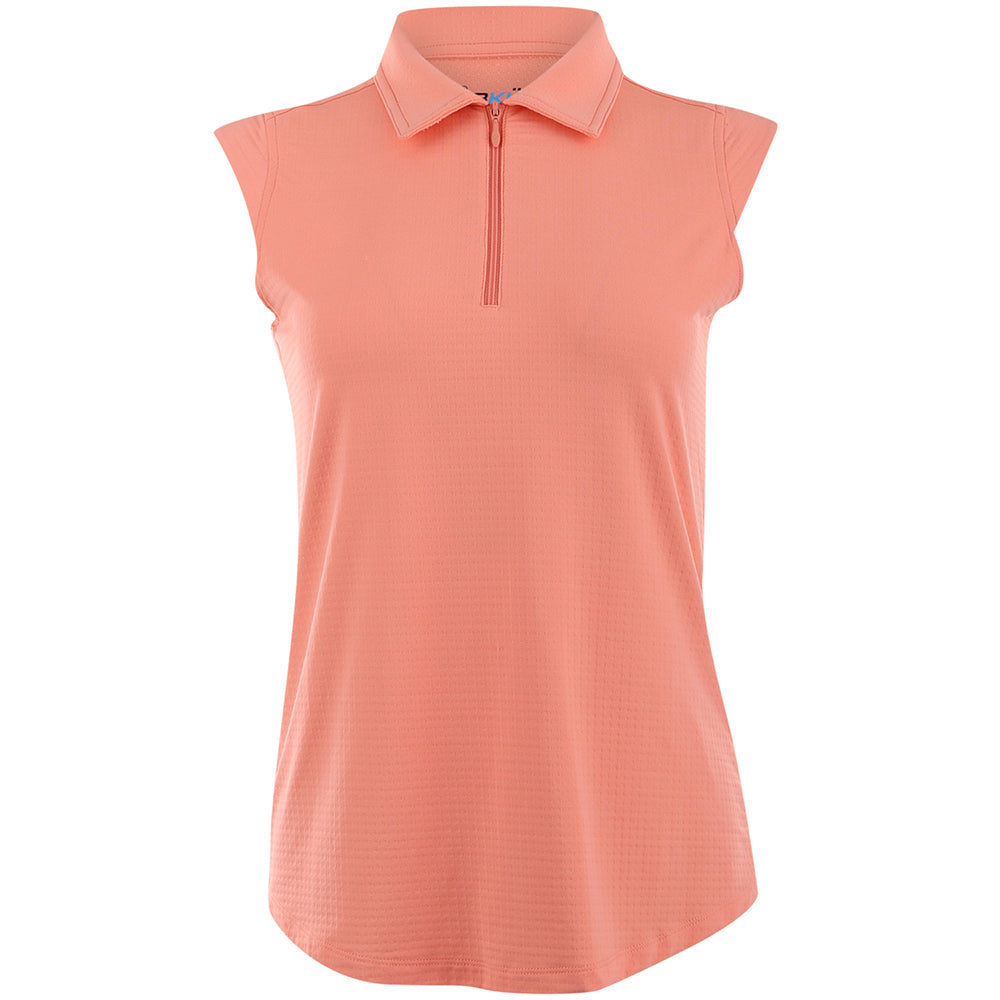 Women's Solid Sleeveless Polo