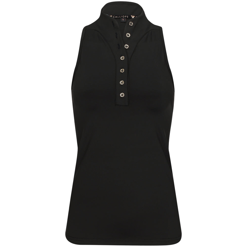 Women's Latah Sleeveless Mock Neck Polo