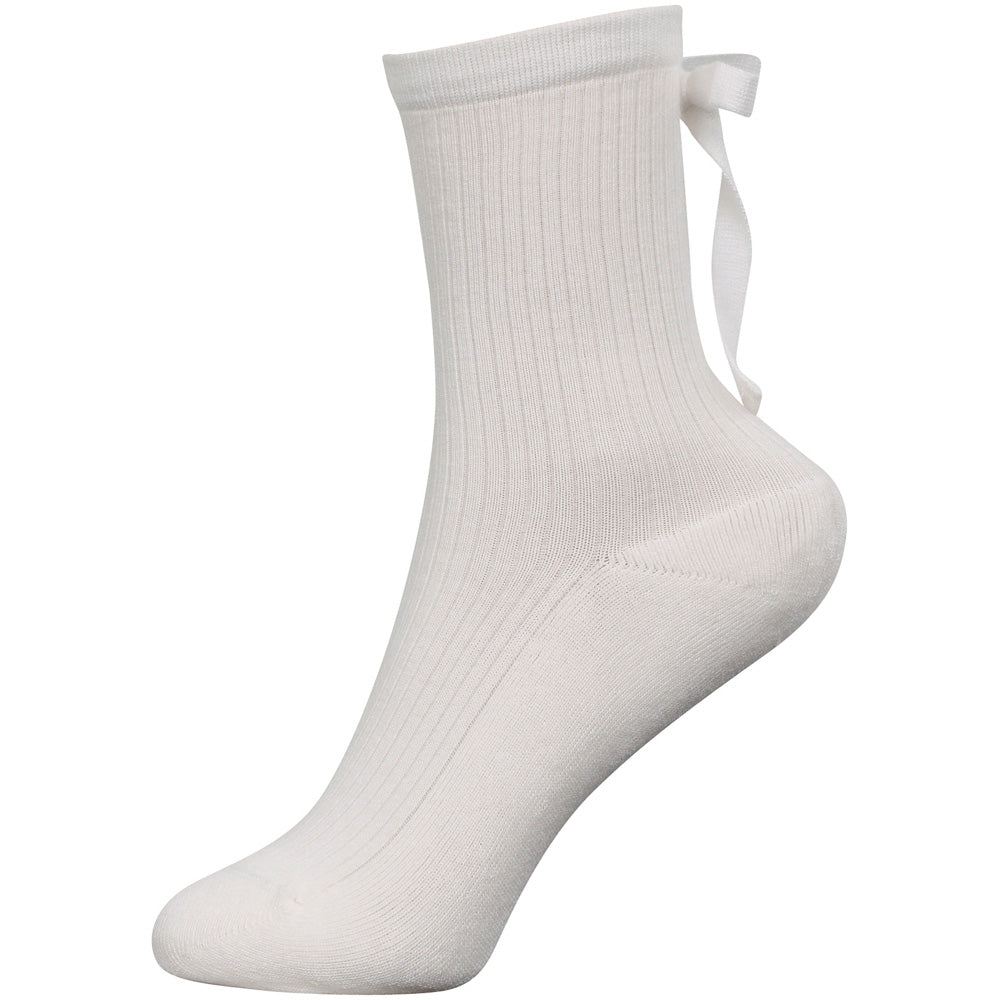 Women's Check Ribbon Socks