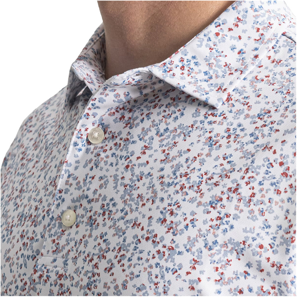 Watercolor Floral Print Polo