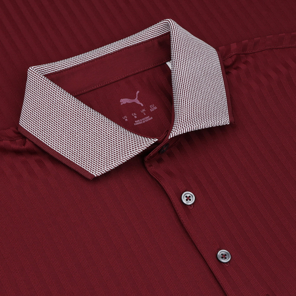 MATTR Stripe Jacquard Polo