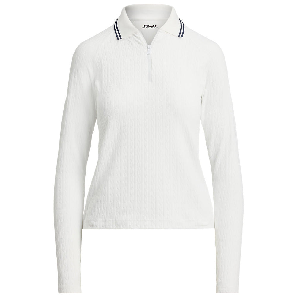 Women's Cable Long Sleeve 1/4 Zip Polo