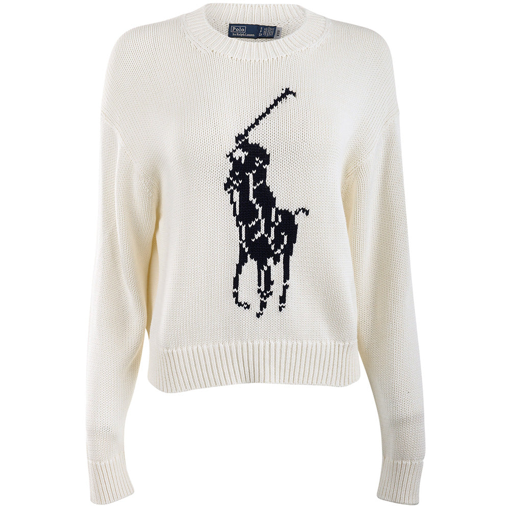 Women's Big Pony Cotton Crewneck Sweater