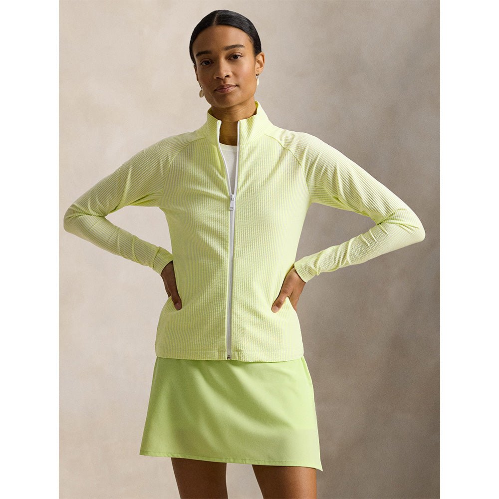 Women's Seersucker Mock Neck Jacket