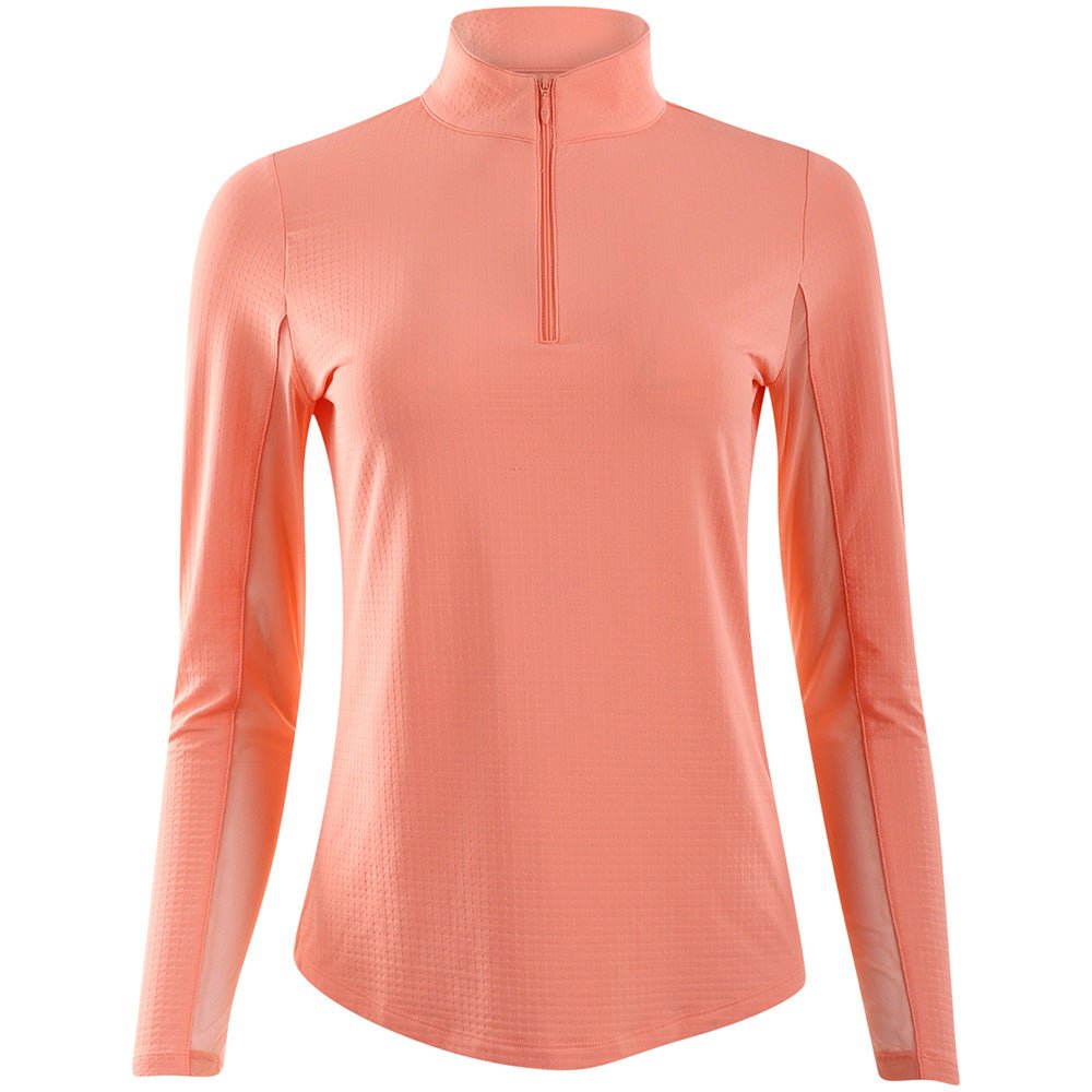 Women's Long Sleeve Mock Neck Top - Solid