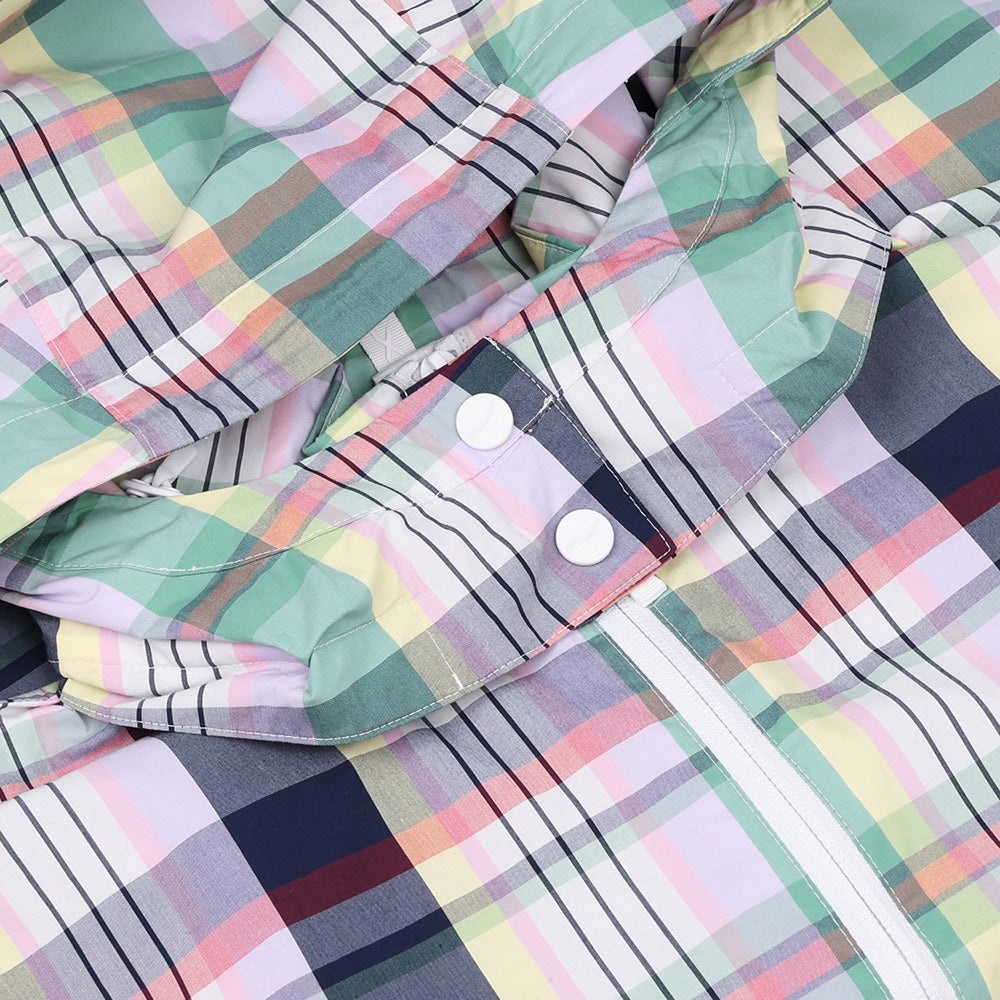 Women's Plaid Hooded Rain Jacket