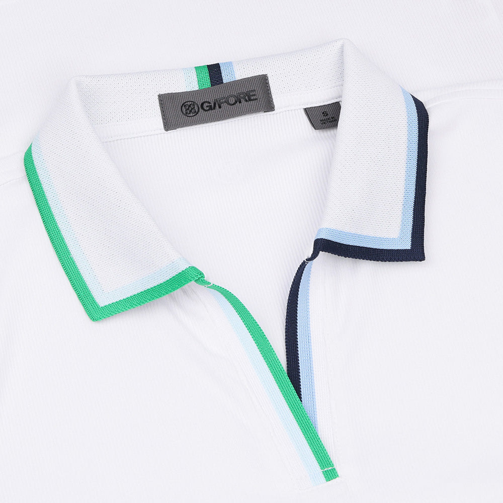 Women's Johnny Collar Ribbed Tech Polo