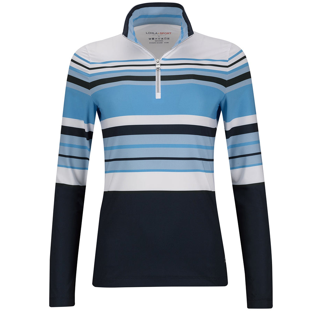 Women's The Chloe Striped Long Sleeve 1/4 Zip Top
