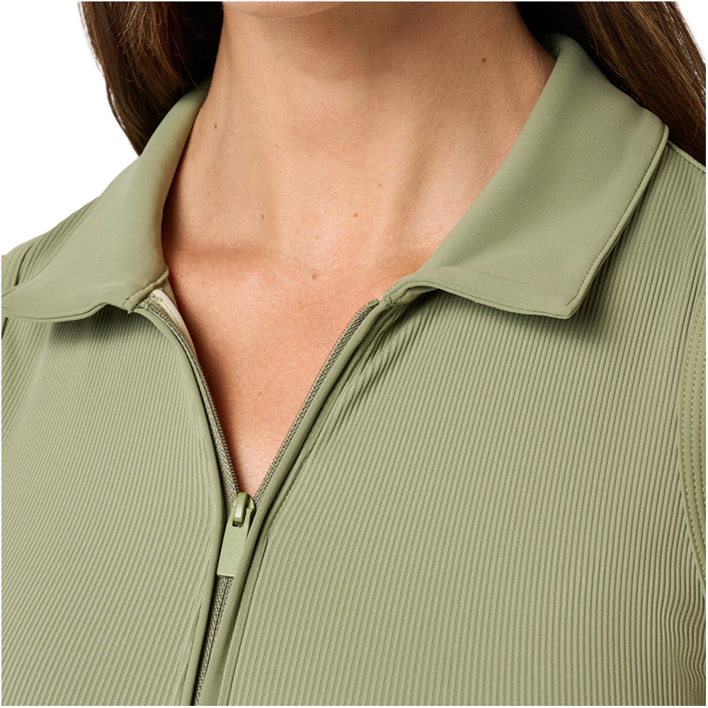 Women's MoveKnit Rib Sleeveless Full Zip Polo