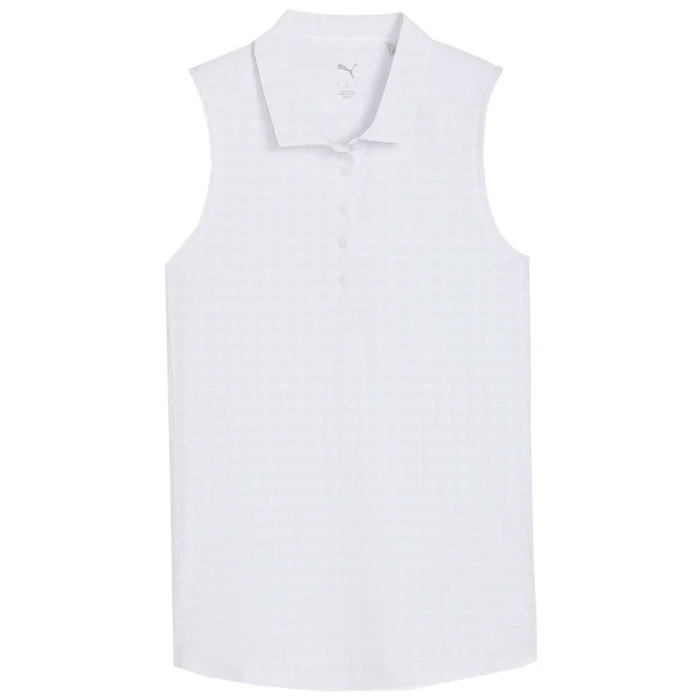 Women's Houndstooth Sleeveless Polo