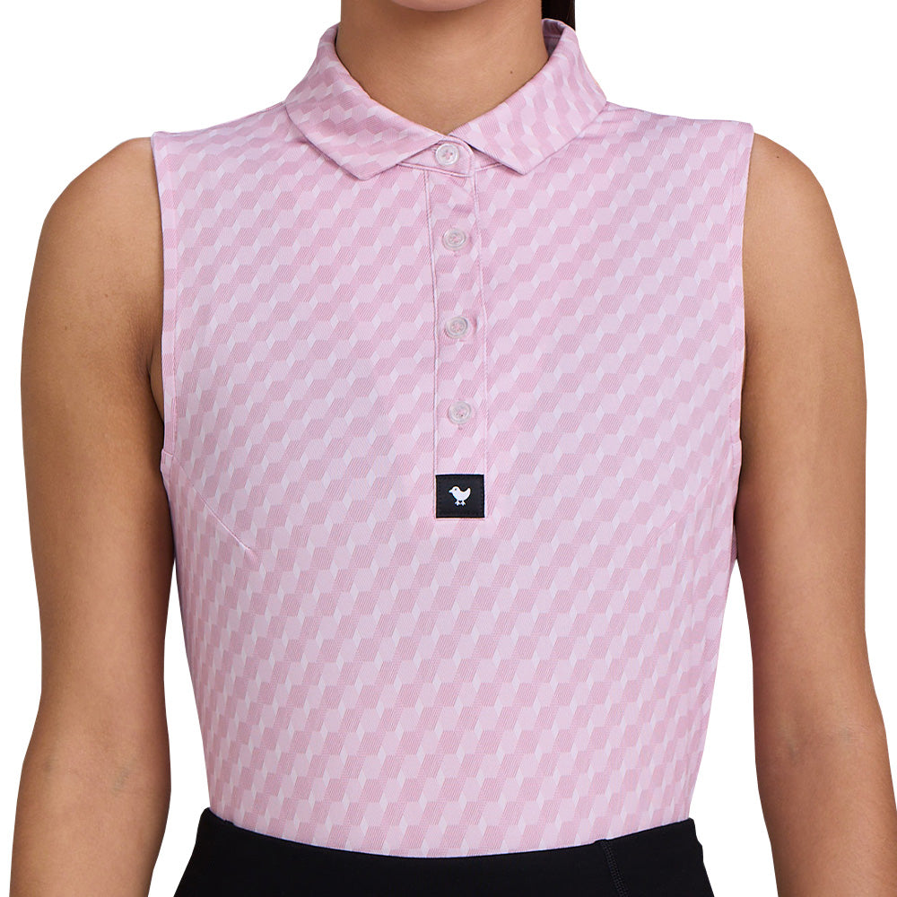 Women's Geo Chip Sleeveless Polo