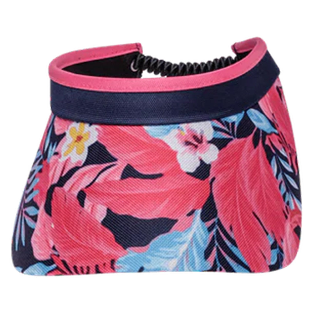 Women's Print Visor With Adjustable Coil