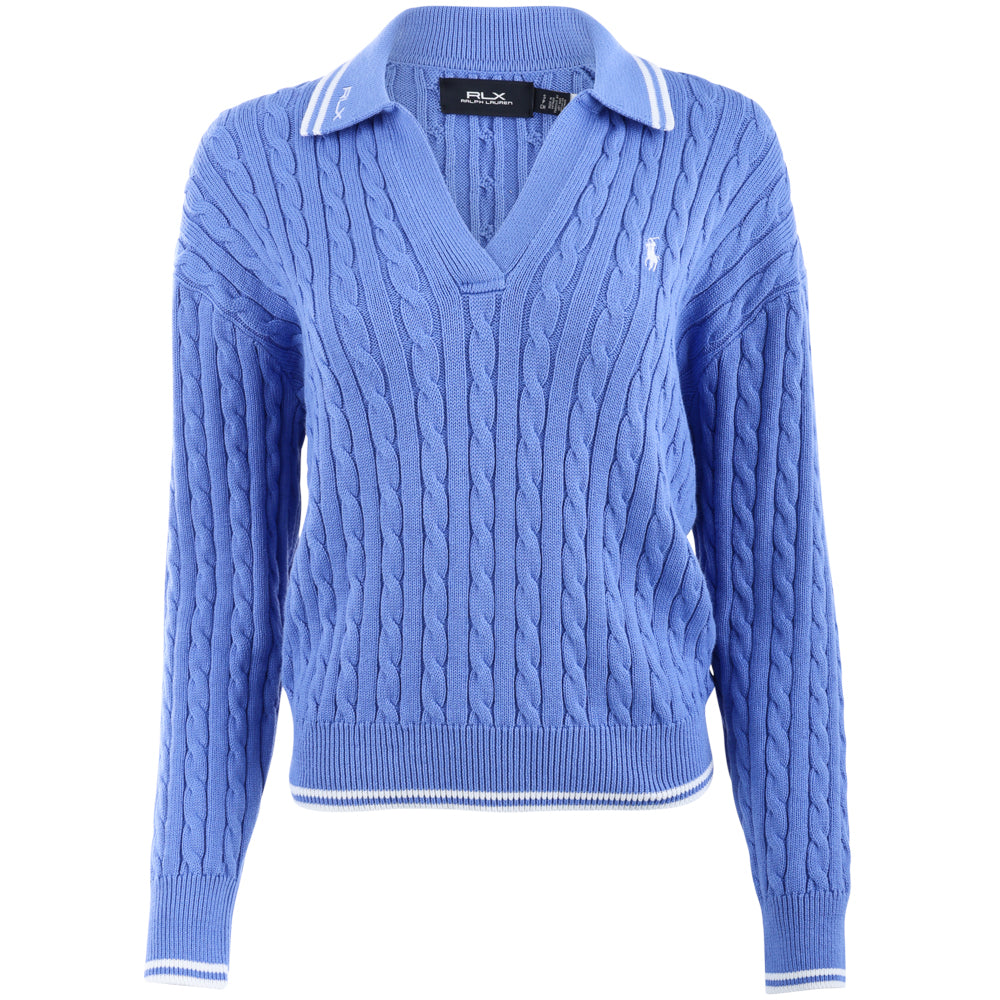 Women's Cable-Knit Collard Sweater