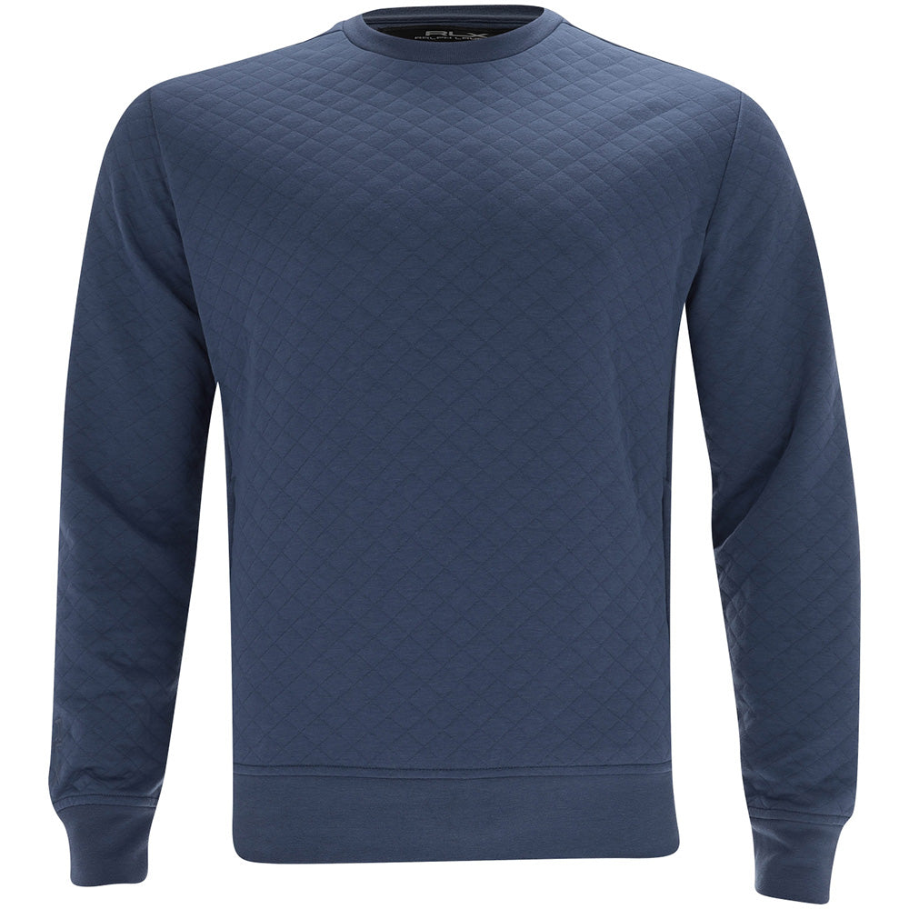 Quilted Double-Knit Crewneck Sweatshirt