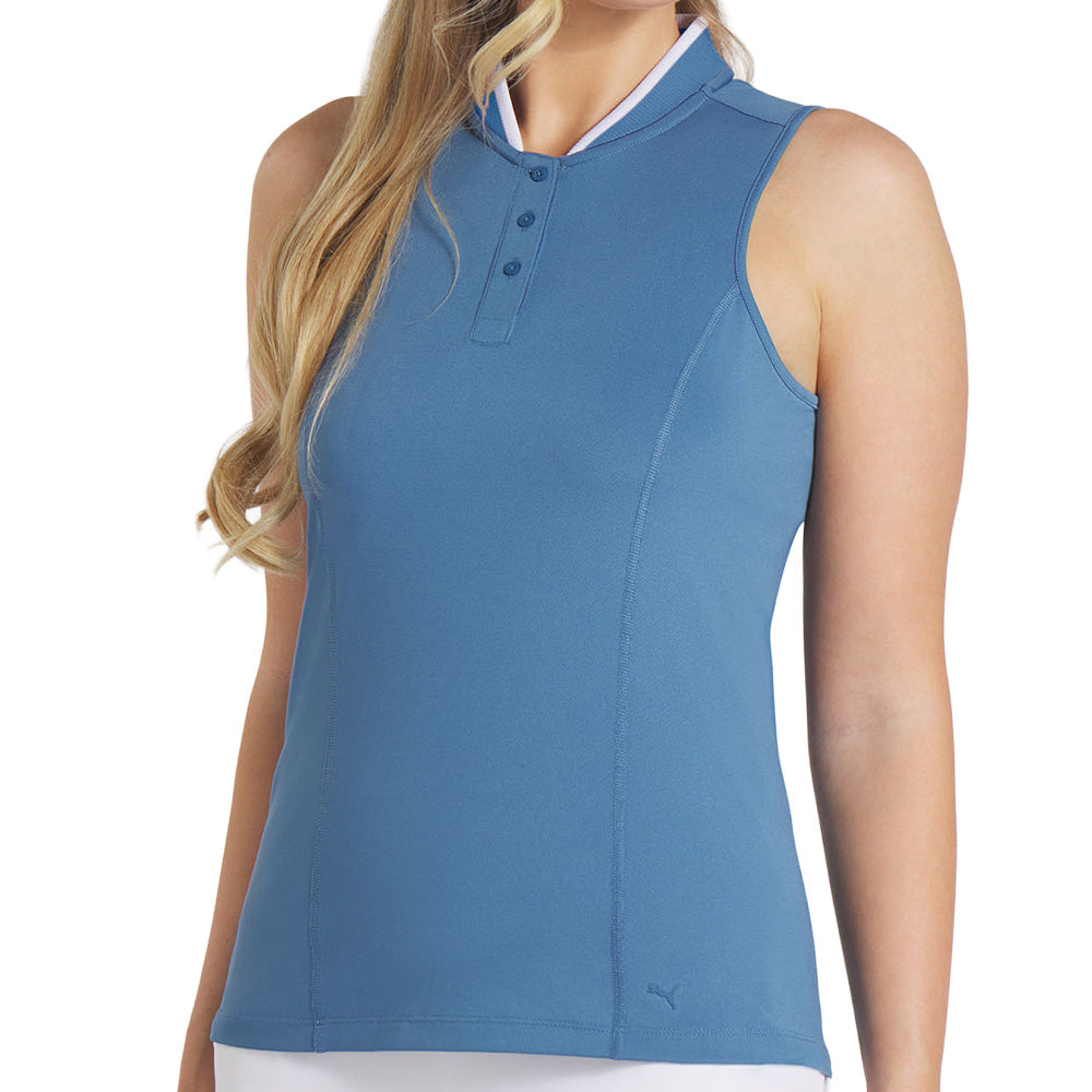 Women's Range Pique Sleeveless Blade Collar Polo