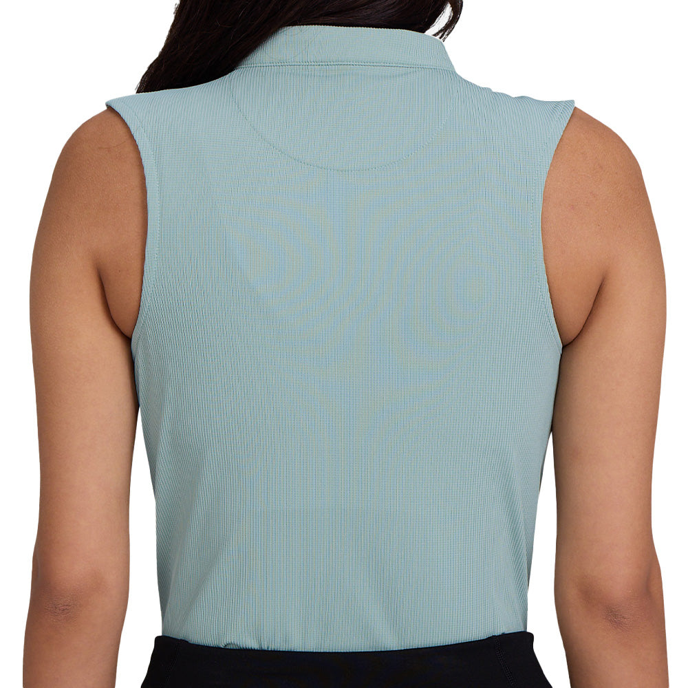Women's Azalea Sleeveless 1/4 Zip Blade Collar Polo