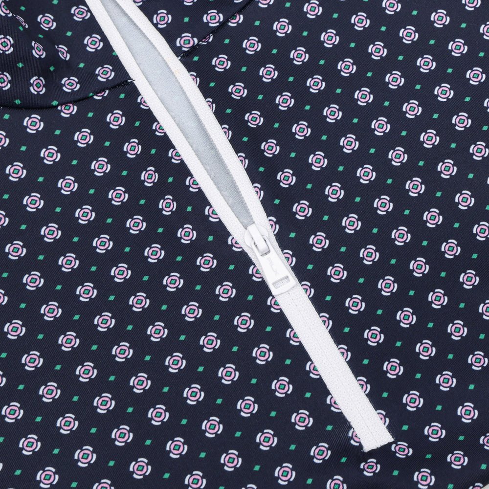 Women's Slim Fit Stretch Jersey 1/4 Zip Polo - Fairway Styles