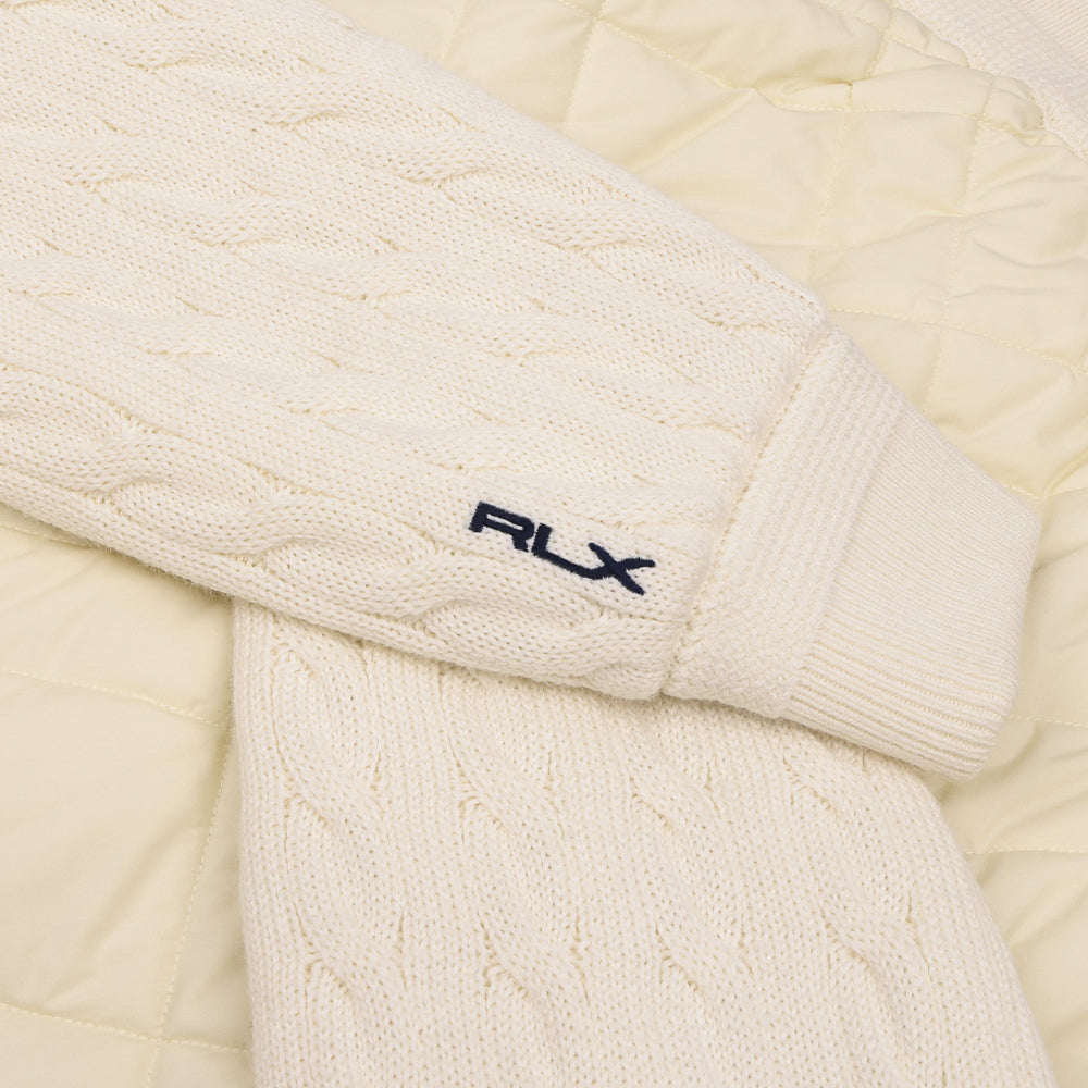 Women's Hybrid Cable-Knit Bomber Jacket