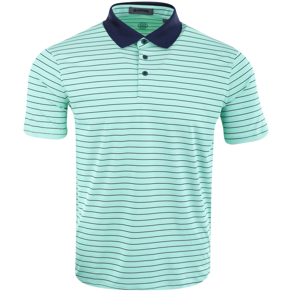 Herringbone Stripe Tech Jersey Polo